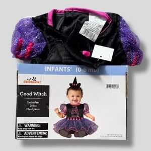 New! Way to Celebrate! Infants' Purple Good Witch Costume Dress (0-6mo)